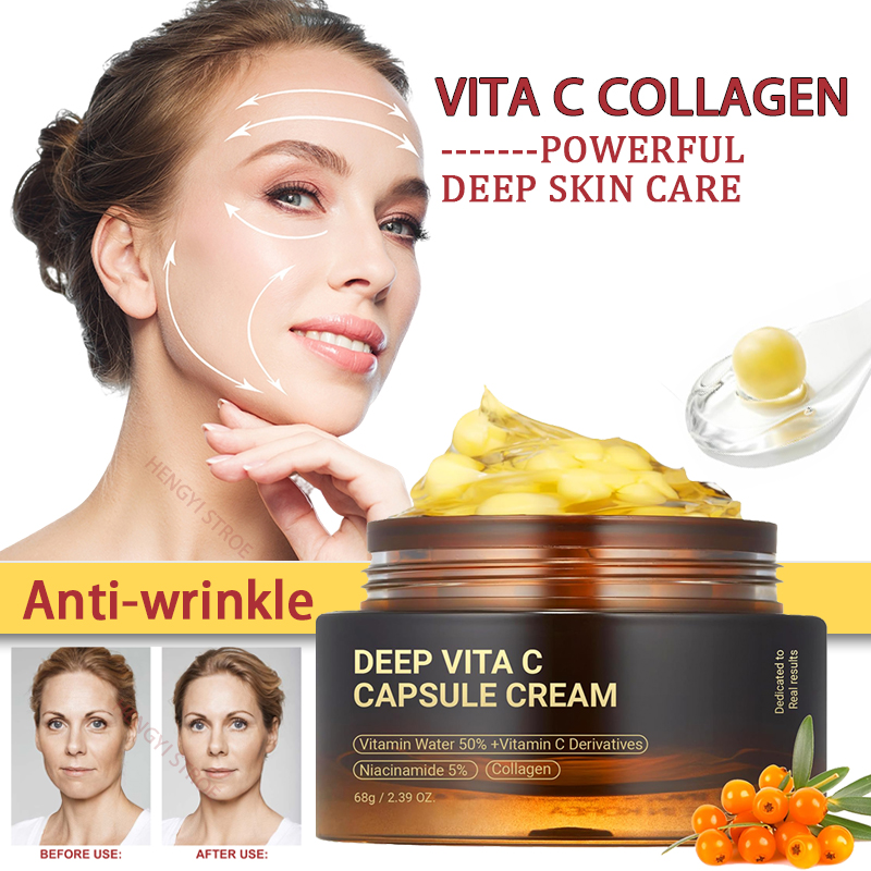 Korean Lifestyle Products - Kırışıklık Karşıtı Vita C Kapsül Krem